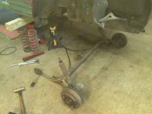 Rear Axle Assembly Dropped