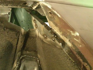 Partition Panel Patch Tack Welded in Place