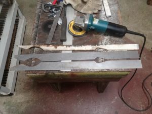 1. Cutting Metal for New Door Seal Stops