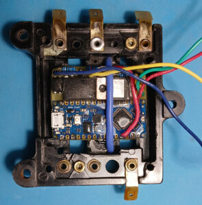 12. Back View of Ver. 2 PCB Strapped to Case
